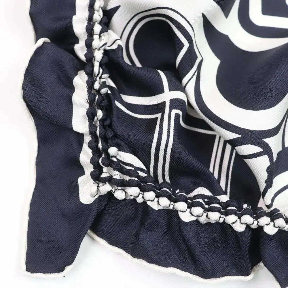 HERMES Blue Silk Scarf